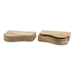 Zwevend Nachtkastje Organic Acacia Set van 2 - Giga Meubel