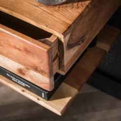 Zwevend Nachtkastje Shelve 1 Lade Acaciahout Naturel
