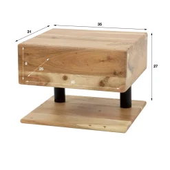 Zwevend Nachtkastje Shelve 1 Lade Acaciahout Naturel