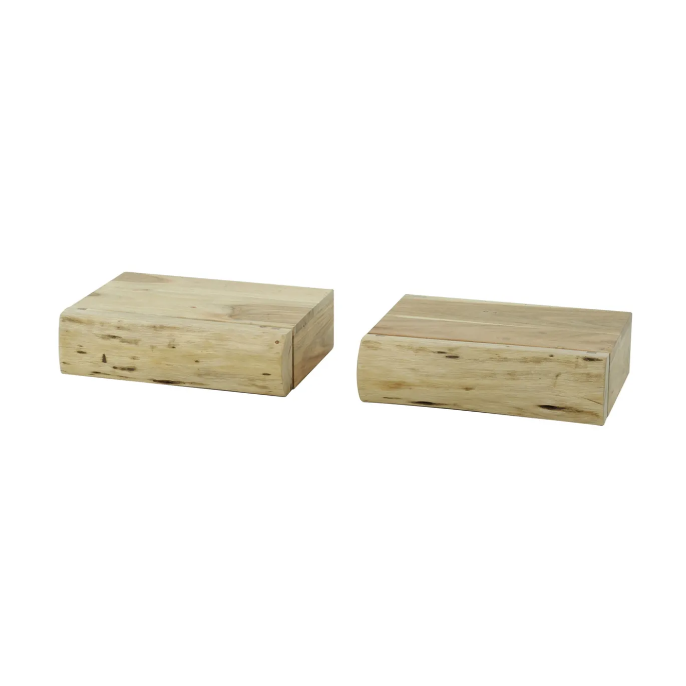 Zwevend Nachtkastje Tree XS Set van 2 Acaciahout Naturel 1 Lade