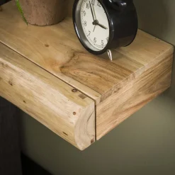 Zwevend Nachtkastje Tree XS Set van 2 Acaciahout Naturel 1 Lade