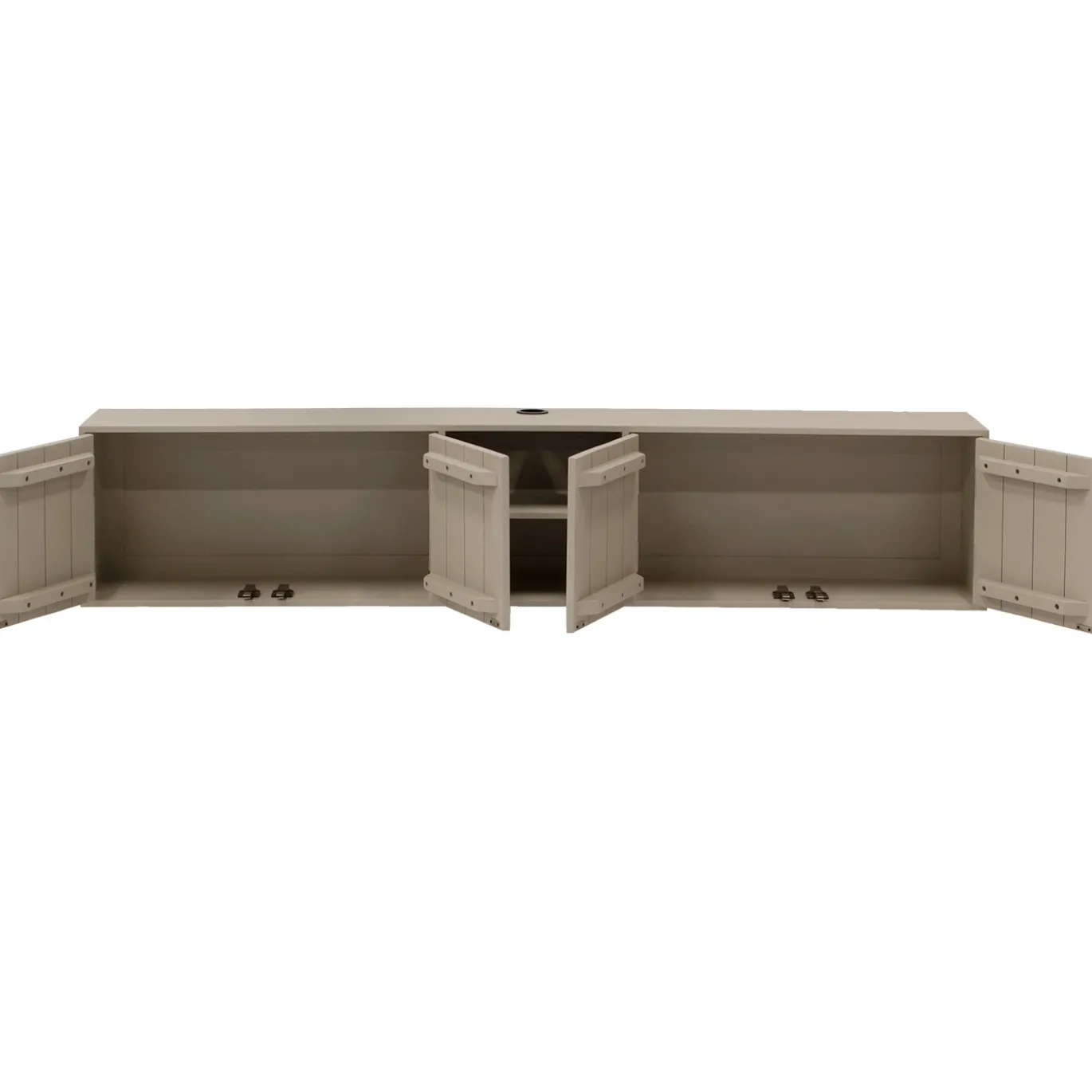 Zwevend Tv-meubel Loiza Taupe 200cm 4-deurs - Giga Meubel
