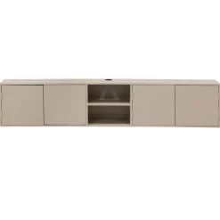 Zwevend Tv-meubel Loiza Taupe 200cm 4-deurs - Giga Meubel