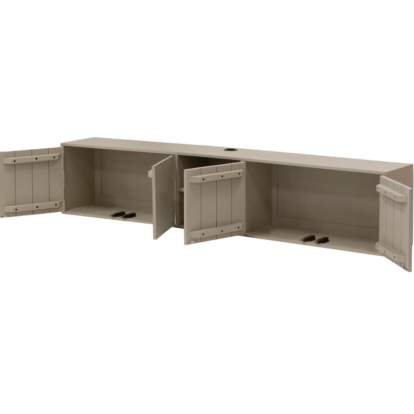 Zwevend Tv-meubel Loiza Taupe 200cm 4-deurs - Giga Meubel