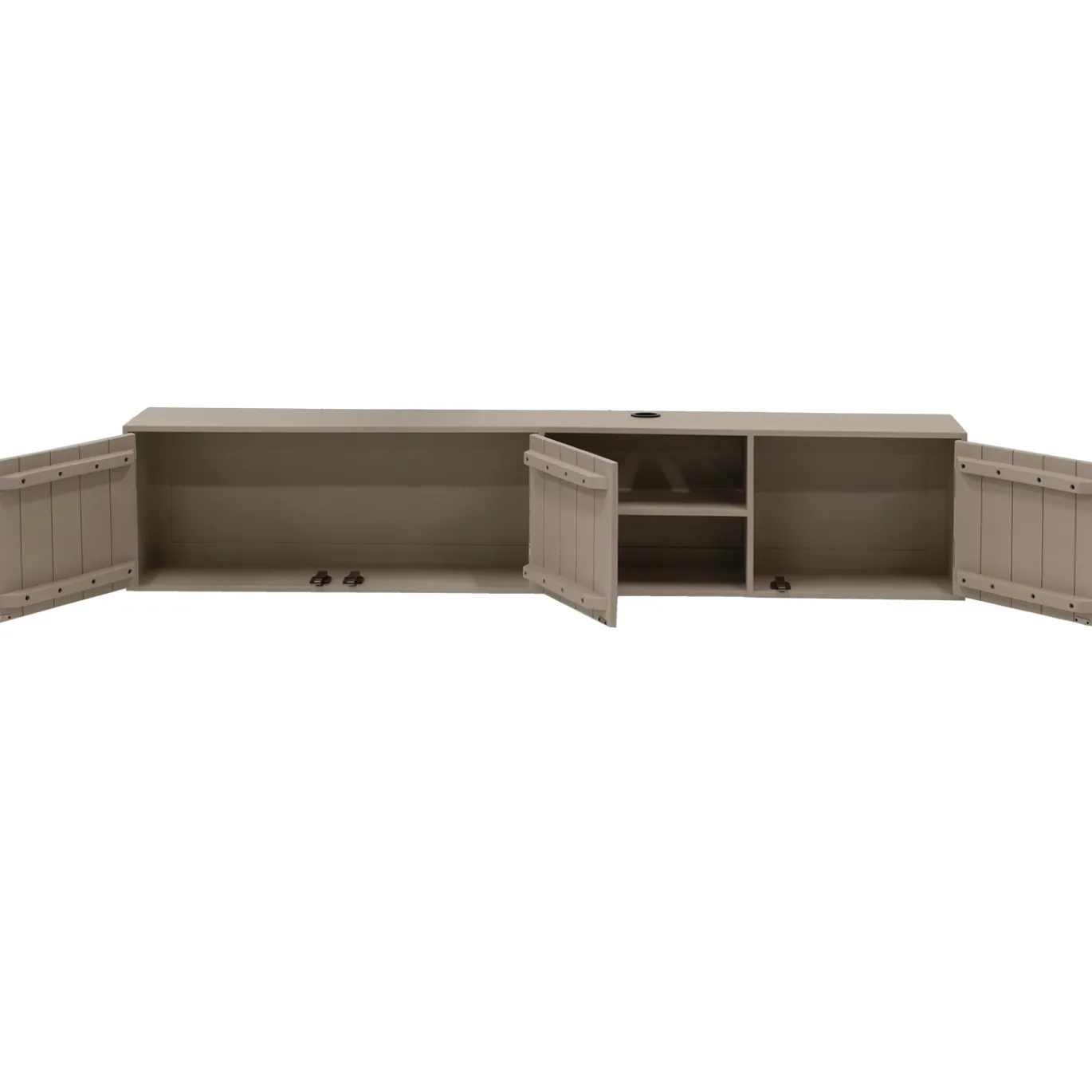 Zwevend Tv-meubel Loiza Taupe 200cm 3-deurs - Giga Meubel