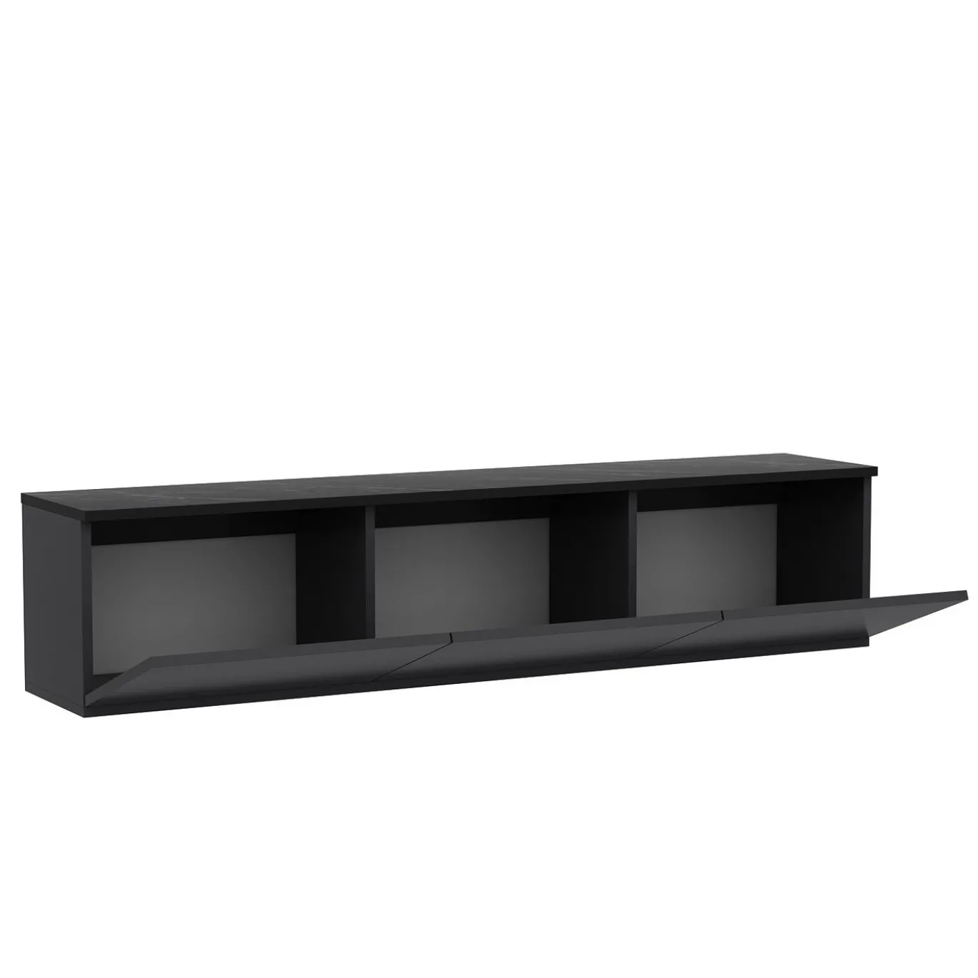 Zwevend Tv-meubel Neon Antraciet 160cm
