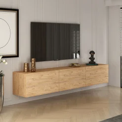 Zwevend Tv-meubel West Naturel 150cm