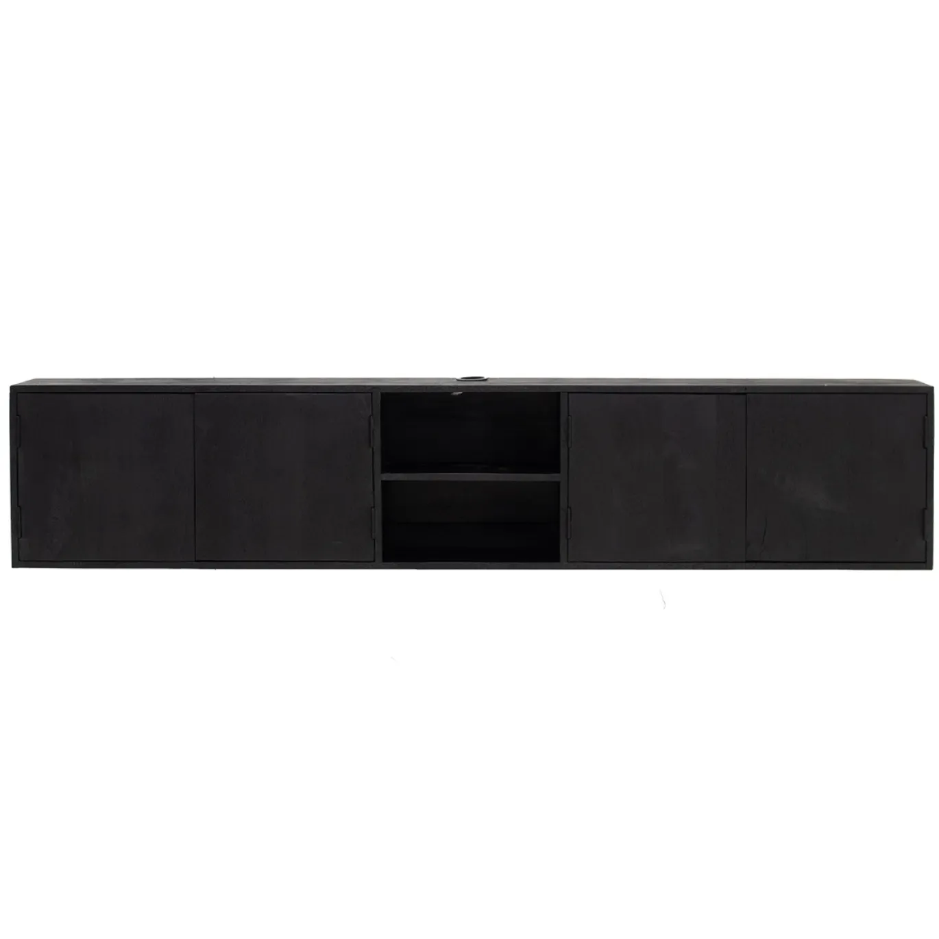 Zwevend Tv-meubel Zen Zwart 200cm 4-deurs - Giga Meubel